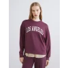 XSIDE Mürdüm Los Angeles Baskılı Kadın Sweatshirt