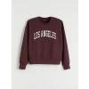 XSIDE Mürdüm Los Angeles Baskılı Kadın Sweatshirt