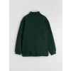 LCW Kids Yeşil Dik Yaka Erkek Çocuk Sweatshirt