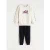 LCW Kids Gri Bisiklet Yaka Erkek Çocuk Sweatshirt ve Eşofman Alt