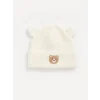 LCW ACCESSORIES Ekru Ayıcık Nakışlı Kız Çocuk Bere