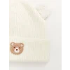 LCW ACCESSORIES Ekru Ayıcık Nakışlı Kız Çocuk Bere