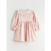 LCW Kids Pembe Bebe Yaka Puantiyeli Kız Çocuk Elbise
