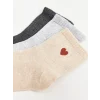 LCW DREAM Bej Baskılı Kadın Soket Çorap 3lü
