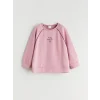 LCW Kids Lila Bisiklet Yaka Kız Çocuk Sweatshirt ve Eşofman Altı