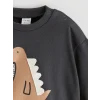 LCW baby Gri Bisiklet Yaka Erkek Çocuk Sweatshirt ve Eşofman Altı 2li