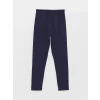 LCW Kids Lacivert Beli Lastikli Basic Kız Çocuk Uzun Tayt
