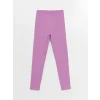 LCW Kids Pembe Beli Lastikli Basic Kız Çocuk Tayt