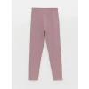 LCW Kids Lila Beli Lastikli Basic Kız Çocuk Uzun Tayt