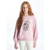 LCW Kids Pembe Bisiklet Yaka Kız Çocuk Sweatshirt ve Tayt