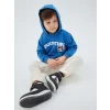 LCW baby Mavi Uzun Kollu Nostaljik Maymun Baskılı Erkek Bebek Hoodie