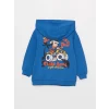 LCW baby Mavi Uzun Kollu Nostaljik Maymun Baskılı Erkek Bebek Hoodie