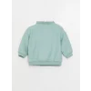 LCW baby Yeşil Bisiklet Yaka Uzun Kollu Baskılı Erkek Bebek Sweatshirt ve Pantolon 2li Takım