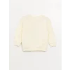 LCW baby Ekru Bisiklet Yaka Uzun Kollu Baskılı Erkek Bebek Sweatshirt 2li