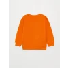 LCW baby Turuncu Bisiklet Yaka Baskılı Erkek Bebek Sweatshirt