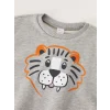 LCW baby Gri Bisiklet Yaka Uzun Kollu Erkek Bebek Sweatshirt 2li