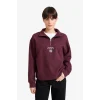 Defacto F7888AXBR34 Bordo Regular Fit Yarım Fermuarlı Baskılı Sweatshirt