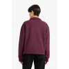 Defacto F7888AXBR34 Bordo Regular Fit Yarım Fermuarlı Baskılı Sweatshirt