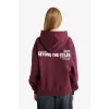 Defacto G3874AXBR171 Bordo Oversize Geniş Kalıp Kapüşonlu Sırt Baskılı Sweatshirt
