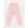 LCW baby Pembe Balıkçı Yaka Uzun Kollu Kız Bebek Sweatshirt ve Pantolon 2li Takım