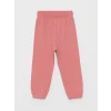 LCW baby Pembe Bisiklet Yaka Uzun Kollu Kız Bebek Sweatshirt ve Pantolon 2li Takım
