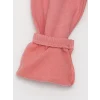 LCW baby Pembe Bisiklet Yaka Uzun Kollu Kız Bebek Sweatshirt ve Pantolon 2li Takım