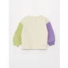 LCW baby Ekru Bisiklet Yaka Uzun Kollu Baskılı Kız Bebek Sweatshirt