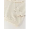 LCW baby Ekru Bisiklet Yaka Kız Bebek Fırfırlı Sweatshirt