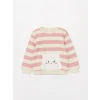 LCW baby Pembe Bisiklet Yaka Uzun Kollu Kız Bebek Sweatshirt 2li