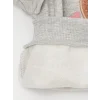 LCW baby Gri Bisiklet Yaka Baskılı Kız Bebek Sweatshirt