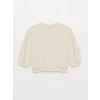 LCW baby Bej Bisiklet Yaka Kız Bebek Sweatshirt