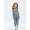 LCW baby Mavi Basic Kız Bebek Jean Salopet