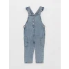 LCW baby Mavi Basic Kız Bebek Jean Salopet