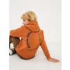 LCW Kids Kahverengi Rahat Kalıp Baskılı Erkek Çocuk Hoodie