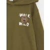 LCW Kids Yeşil Baskılı Uzun Kollu Erkek Çocuk Hoodie