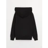 LCW Kids Siyah Baskılı Uzun Kollu Erkek Çocuk Hoodie