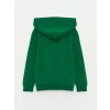 LCW Kids Yeşil Baskılı Uzun Kollu Erkek Çocuk Hoodie