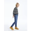 LCW Kids İndigo Beli Ayarlanabilir Lastikli Erkek Çocuk Jean Pantolon