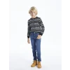 LCW Kids İndigo Beli Ayarlanabilir Lastikli Erkek Çocuk Jean Pantolon