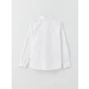 LCW Kids Beyaz Basic Erkek Çocuk Poplin Gömlek