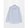 LCW Kids Mavi Basic Erkek Çocuk Poplin Gömlek
