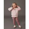 LC WAIKIKI Pembe Baskılı Kız Bebek Sweatshirt ve Tayt 2li