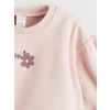 LC WAIKIKI Pembe Baskılı Kız Bebek Sweatshirt ve Tayt 2li