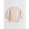 LC WAIKIKI Pembe Baskılı Kız Bebek Sweatshirt ve Tayt 2li