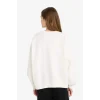 Defacto A4177AXWT32 Beyaz Coool Oversize Geniş Kalıp Bisiklet Yaka Kalın Kumaş Sweatshirt