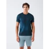 XSIDE ACTIVE Petrol Bisiklet Yaka Kısa Kollu Erkek Tişört