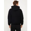LCW Vision Siyah Slim Fit Kapüşonlu Erkek Triko Mont