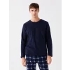 LC WAIKIKI Lacivert Standart Kalıp Polar Erkek Pijama Takımı