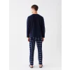 LC WAIKIKI Lacivert Standart Kalıp Polar Erkek Pijama Takımı