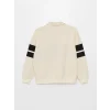 LCW Vision Bej Polo Yaka Baskılı Oversize Kadın Sweatshirt